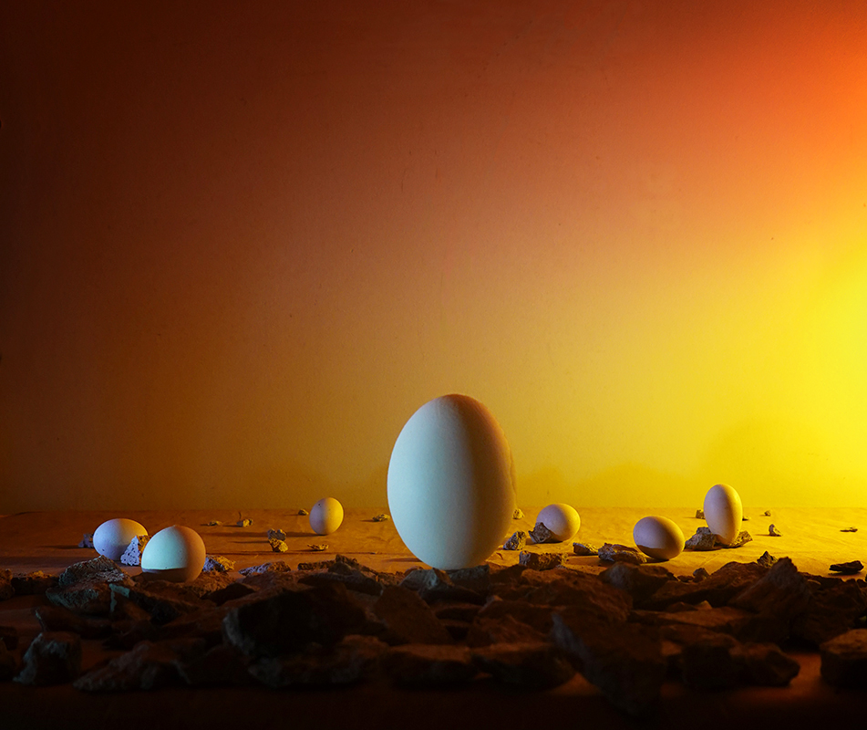 landscape, eggs, surrealism, dreams, surreal landscape, sunrise, goose egg,